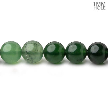 8mm Serpentine Plain Round Beads 16 inch 51 pieces 1mm Large Hole AA (ONLINE ORDER ONLY)