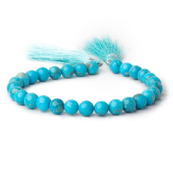 8mm Sleeping Beauty Turquoise Plain Round Beads 9 inch 29 pieces AA (ONLINE ORDER ONLY)