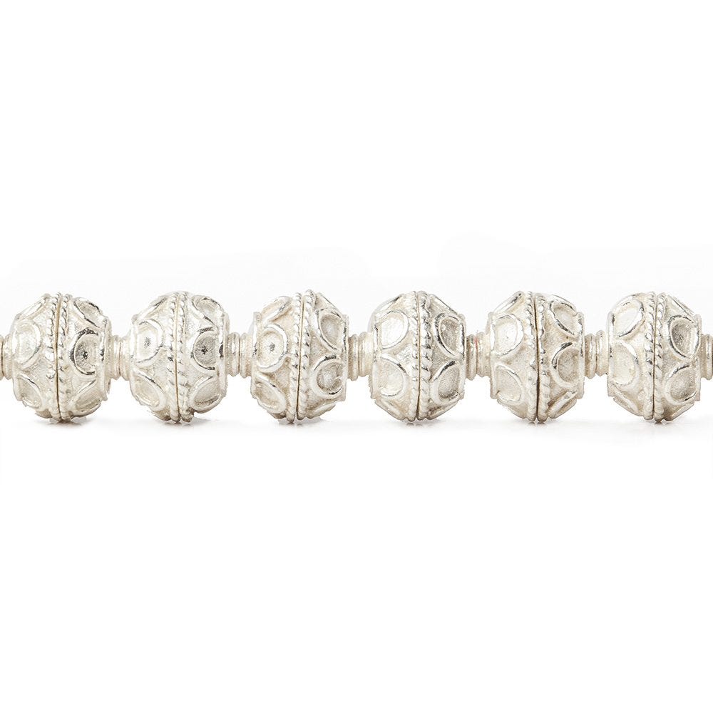 8mm Sterling Silver Plated Copper Bead Cap Roval Petite Persian Circle 8 inch 54 beads (ONLINE ORDER ONLY)