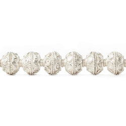 8mm Sterling Silver Plated Copper Bead Cap Roval Petite Persian Circle 8 inch 54 beads (ONLINE ORDER ONLY)