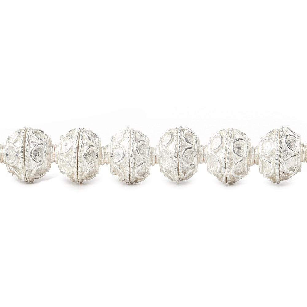 8mm Sterling Silver plated Copper Bead Cap Simple Arch 8 inch 54 beads (ONLINE ORDER ONLY)