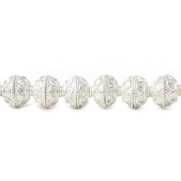 8mm Sterling Silver plated Copper Bead Cap Simple Arch 8 inch 54 beads (ONLINE ORDER ONLY)