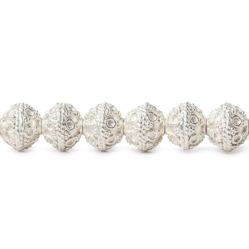 8mm Sterling Silver Plated Copper Bead Roval Persian Circle 8 inch 29 pcs (ONLINE ORDER ONLY)