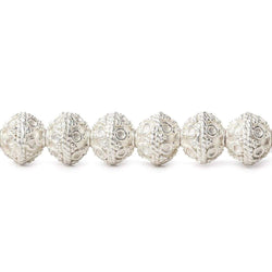 8mm Sterling Silver Plated Copper Bead Roval Persian Circle 8 inch 29 pcs (ONLINE ORDER ONLY)