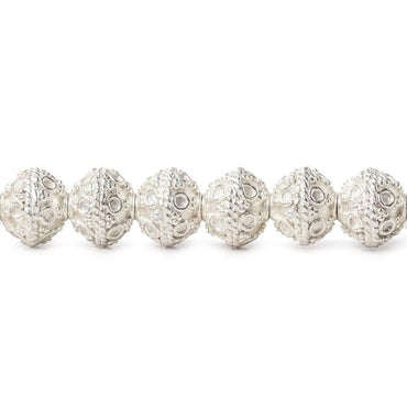 8mm Sterling Silver Plated Copper Bead Roval Persian Circle 8 inch 29 pcs (ONLINE ORDER ONLY)