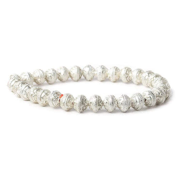 8mm Sterling Silver Plated Copper Bead Roval Triple Leaf Tip 8 inch 30 pcs (ONLINE ORDER ONLY)