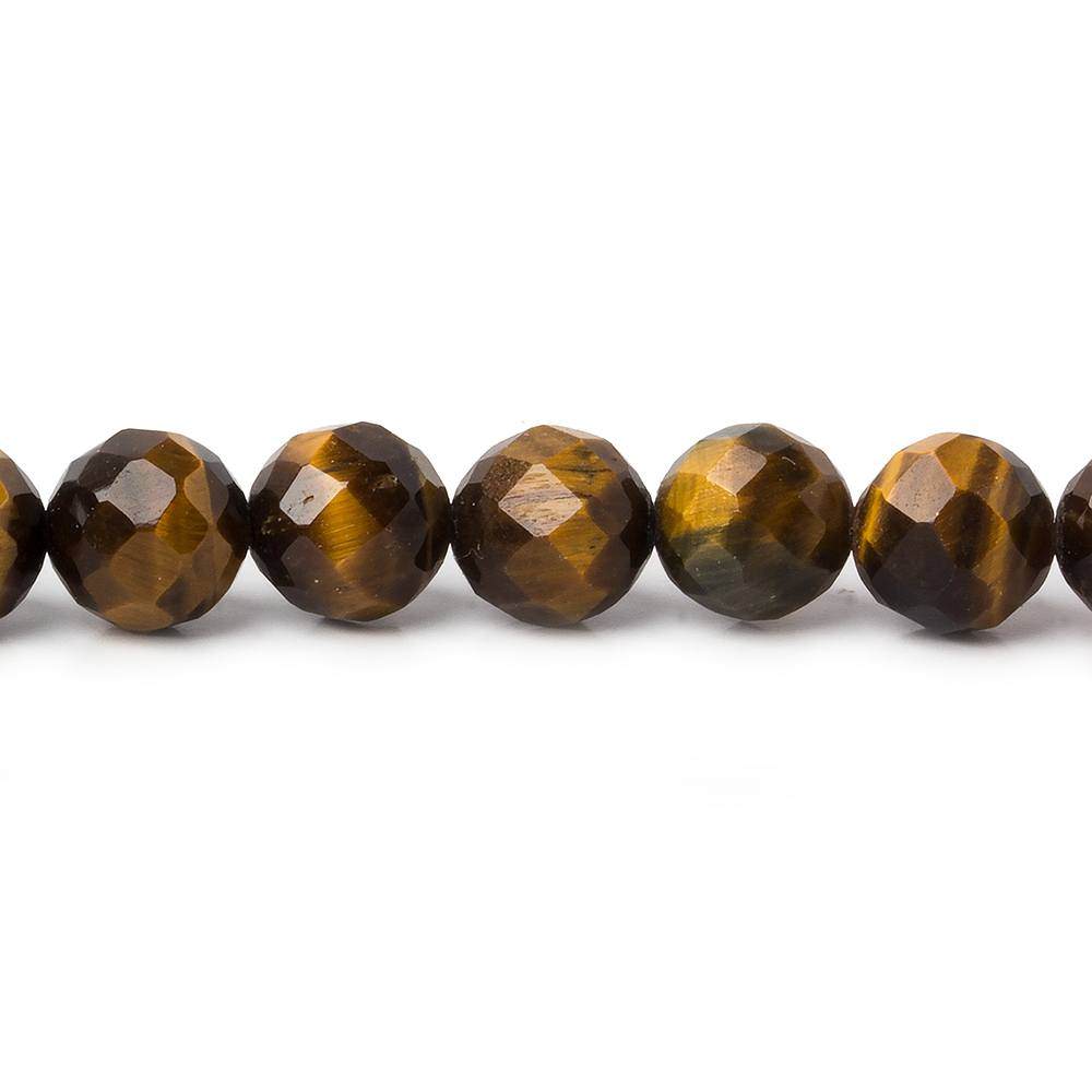 8mm Tiger's Eye Faceted Round Beads 15 inch 47 pieces (ONLINE ORDER ONLY)