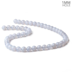 8mm Turkish Blue Chalcedony Plain Round Beads 15.5 inch 50 pieces (ONLINE ORDER ONLY)