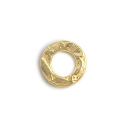 8mm Vermeil Hammered Jump Ring Connector 4mm ID Set of 10 pieces (ONLINE ORDER ONLY)
