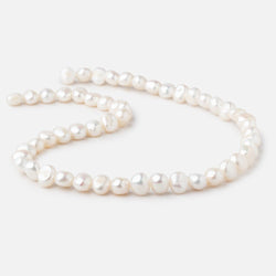 8mm White Baroque Freshwater Pearls 16 inch 55 pieces (ONLINE ORDER ONLY)