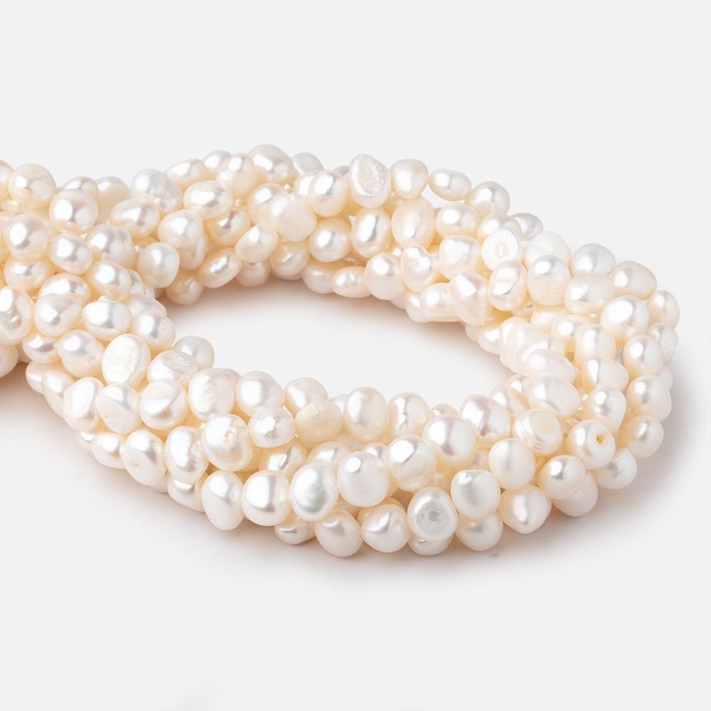 8mm White Baroque Freshwater Pearls 16 inch 55 pieces (ONLINE ORDER ONLY)