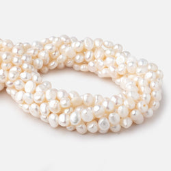 8mm White Baroque Freshwater Pearls 16 inch 55 pieces (ONLINE ORDER ONLY)
