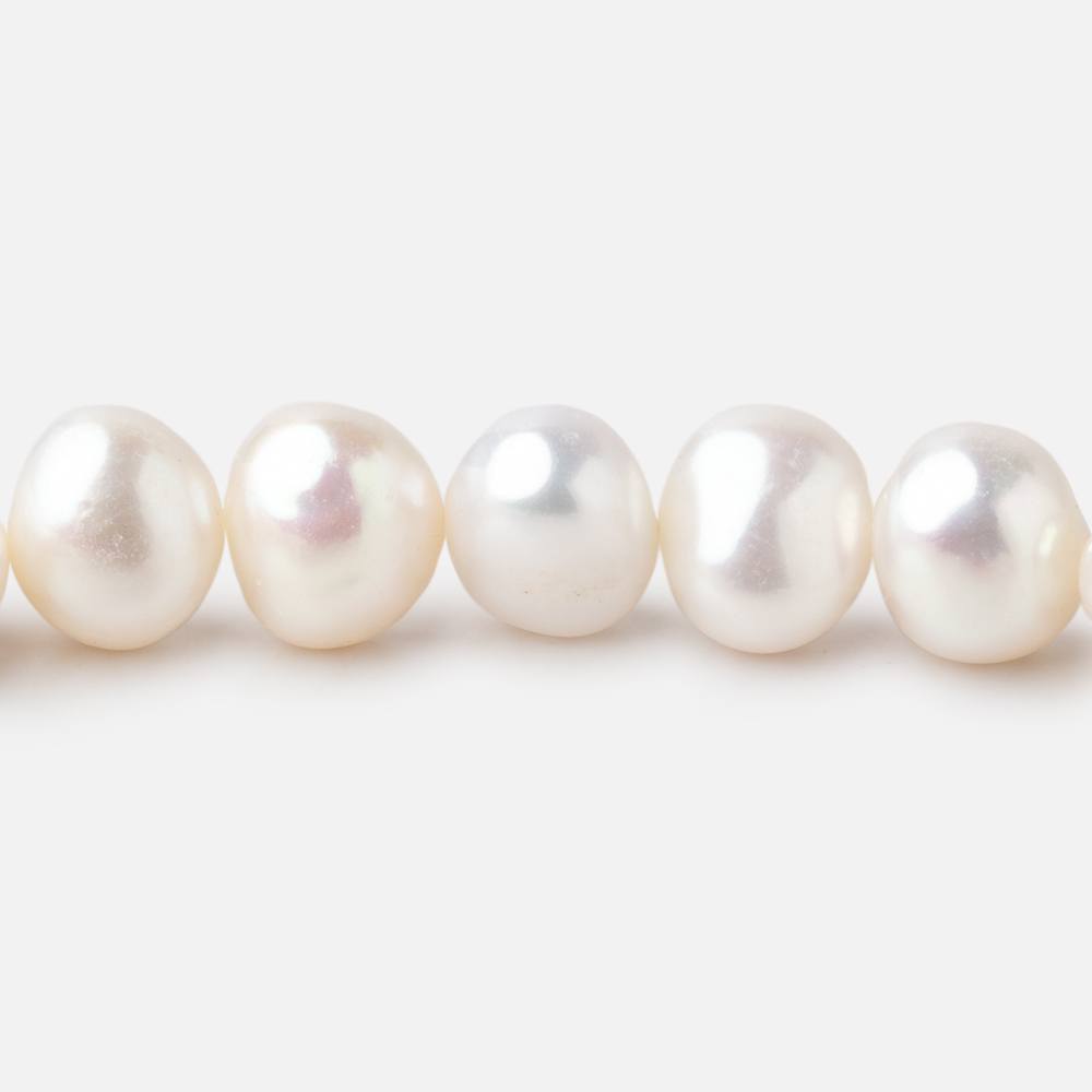 8mm White Baroque Freshwater Pearls 16 inch 55 pieces (ONLINE ORDER ONLY)