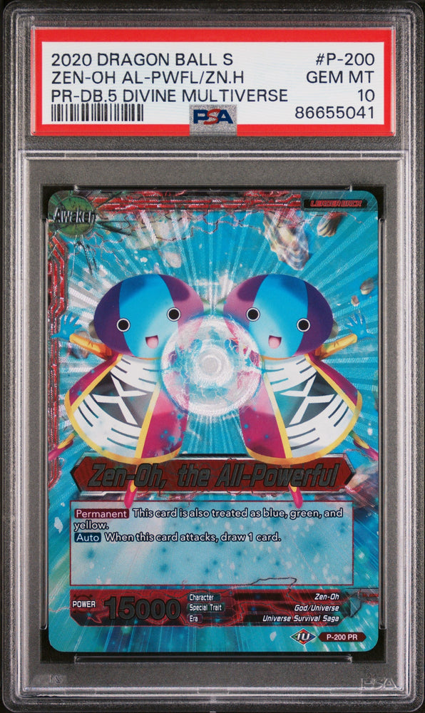 2020 DRAGON BALL SUPER ZEN-OH AL-PWFL/ZN.H #P-200 - PSA 10 (Online Order Only)