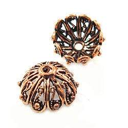 8x17mm Copper Bead Cap Filigree Design *DISCONTINUED* (ONLINE ORDER ONLY)