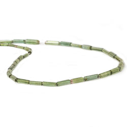 8x2-13.5x4.5mm Green Tourmaline Natural Crystal Beads 14.5 inch 35 pieces (ONLINE ORDER ONLY)