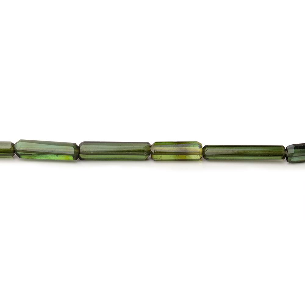 Shaded Green Tourmaline Natural Crystals 15 inch 33 beads (ONLINE ORDER ONLY)