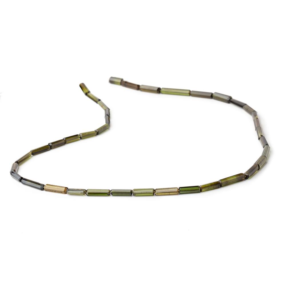 Shaded Green Tourmaline Natural Crystals 15 inch 33 beads (ONLINE ORDER ONLY)