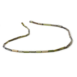 Shaded Green Tourmaline Natural Crystals 15 inch 33 beads (ONLINE ORDER ONLY)