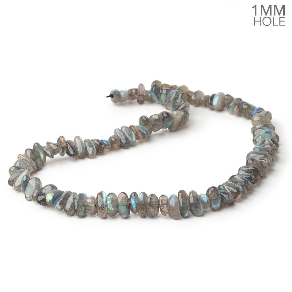 8x4-12x4.5mm Labradorite Plain Nugget 16 inch 96 Beads 1mm Hole AA (ONLINE ORDER ONLY)