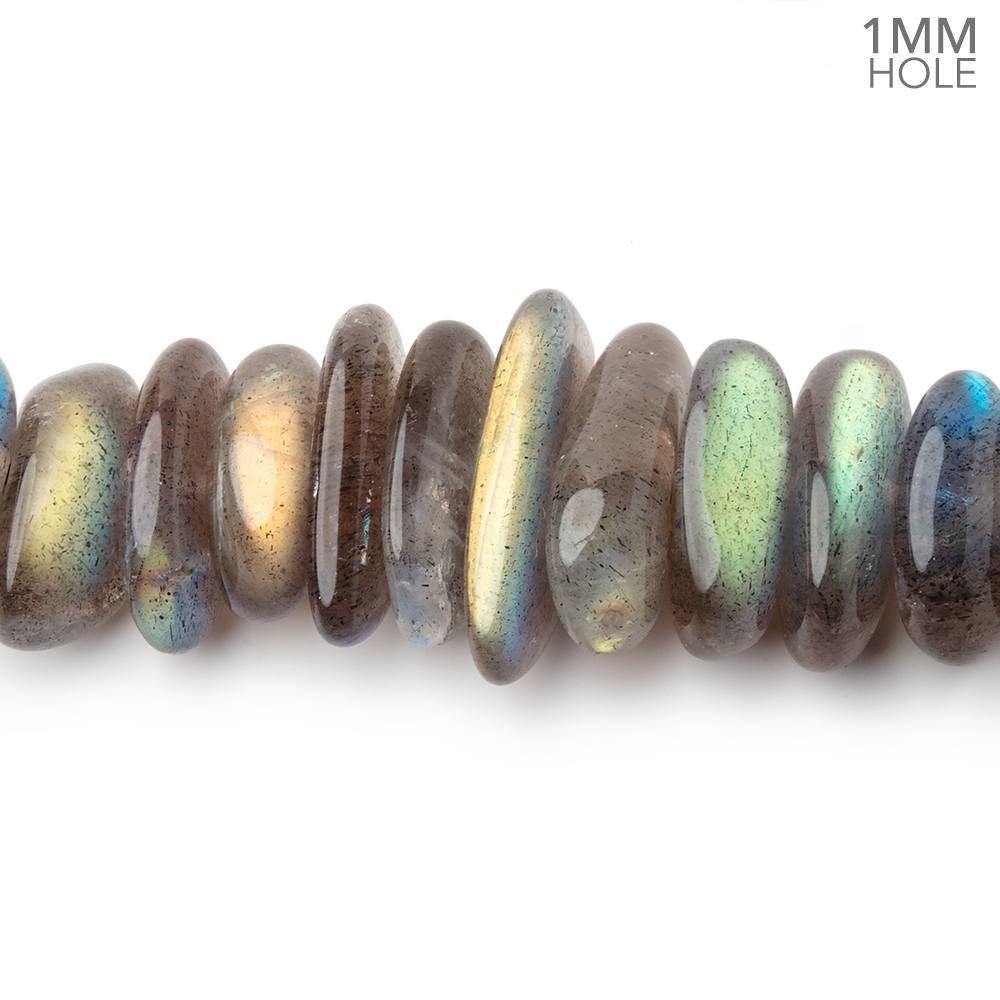 8x4-18x3.5mm Labradorite Plain Nugget 16 inch 88 Beads 1mm Hole AA (ONLINE ORDER ONLY)