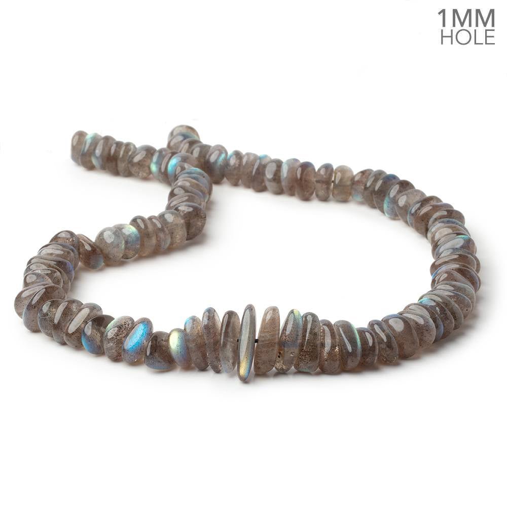 8x4-18x3.5mm Labradorite Plain Nugget 16 inch 88 Beads 1mm Hole AA (ONLINE ORDER ONLY)
