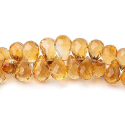 8x5-10x6mm Citrine Faceted Tear Drop Beads 9 inch 83 pieces (ONLINE ORDER ONLY)