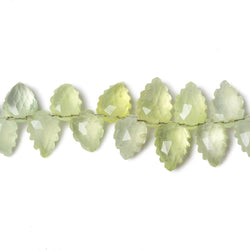 8x5-10x6mm Prehnite Scalloped Pear Beads 4 inch 26 pieces (ONLINE ORDER ONLY)