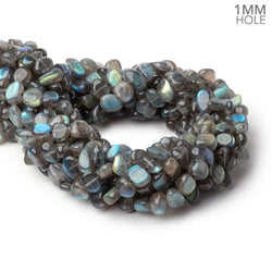 8x5-10x8mm Labradorite Plain Nugget 16 inch 63 Beads 1mm Hole (ONLINE ORDER ONLY)
