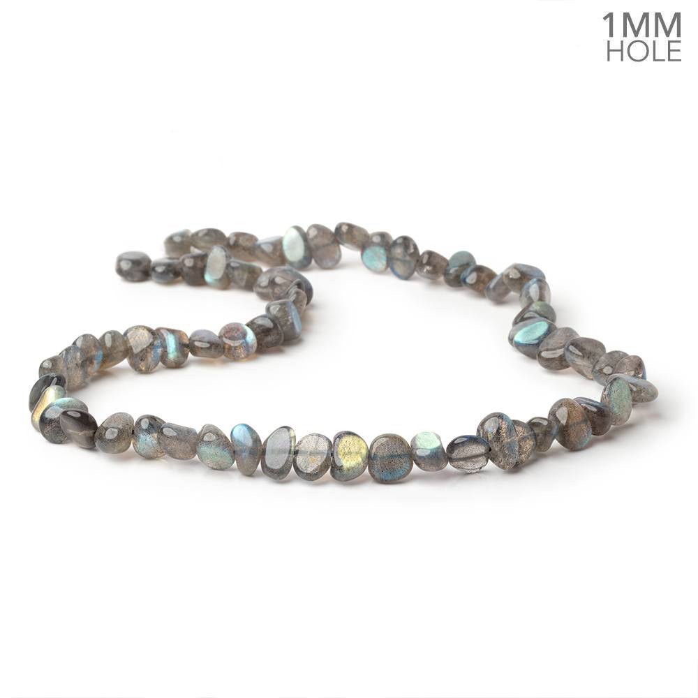 8x5-10x8mm Labradorite Plain Nugget 16 inch 63 Beads 1mm Hole (ONLINE ORDER ONLY)