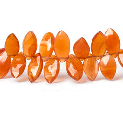 8x5-11x5mm Carnelian Faceted Marquise Beads 7 inch 55 beads (ONLINE ORDER ONLY)