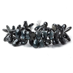 8x5-11x7mm Black Moss Aquamarine Faceted Pear Beads 8 inch 68 pieces AA (ONLINE ORDER ONLY)