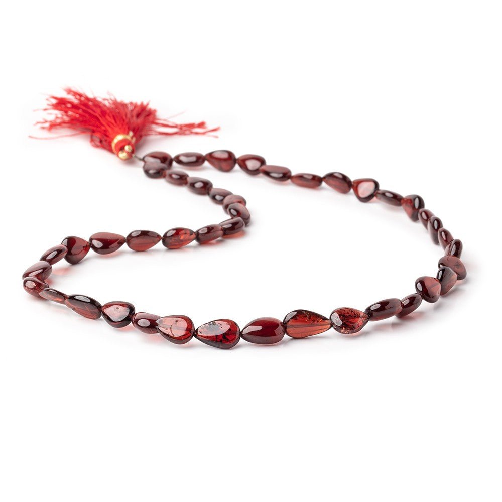 8x5-11x7mm Garnet Plain Pear Beads 15 inch 39 pieces (ONLINE ORDER ONLY)