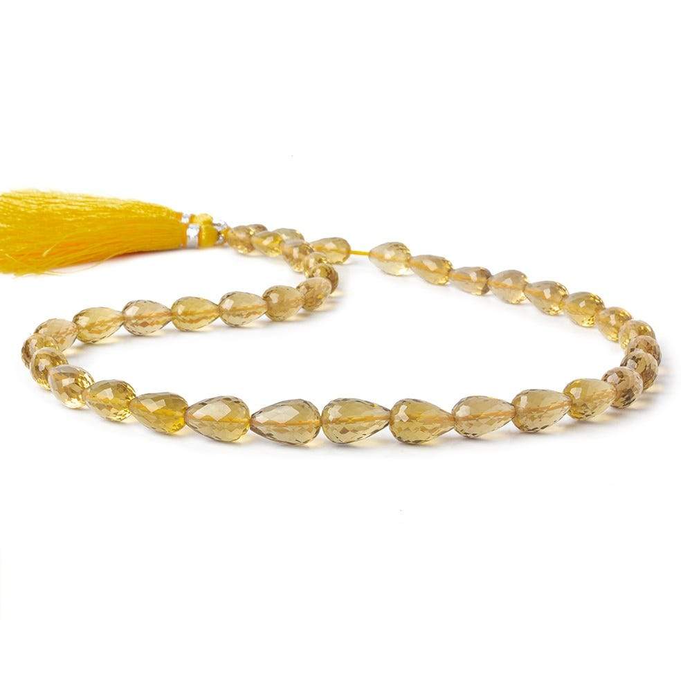 8x5-12x8mm Whiskey Quartz straight drilled faceted tear drops 15.5 inch 38 pieces (ONLINE ORDER ONLY)