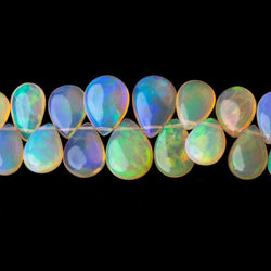 8x5-13x8.5mm Ethiopian Opal Plain Pear Beads 7.5 inch 58 pcs AA Grade (ONLINE ORDER ONLY)