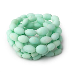 8x5-14x10mm Matte Prase Opal Plain Barrel Beads 18 inch 42 pieces AA (ONLINE ORDER ONLY)