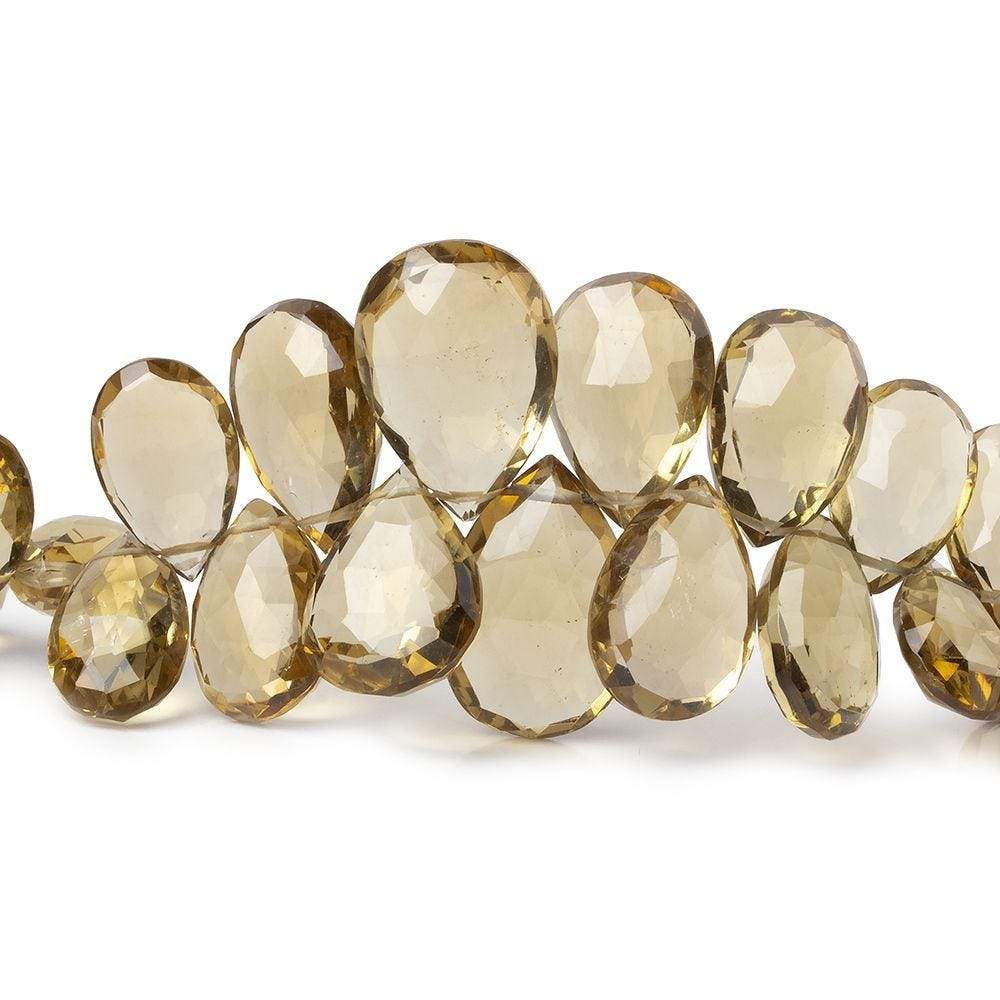 8x5-17x12mm Lemon Quartz Faceted Pear Beads 10 inch 66 pcs (ONLINE ORDER ONLY)