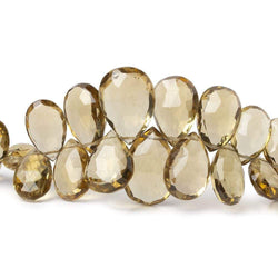 8x5-17x12mm Lemon Quartz Faceted Pear Beads 10 inch 66 pcs (ONLINE ORDER ONLY)