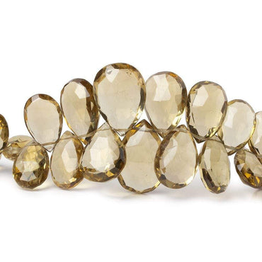 8x5-17x12mm Lemon Quartz Faceted Pear Beads 10 inch 66 pcs (ONLINE ORDER ONLY)