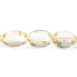 8x5-17x13mm Citrine checkerboard faceted ovals 16 inches 29 Beads (ONLINE ORDER ONLY)