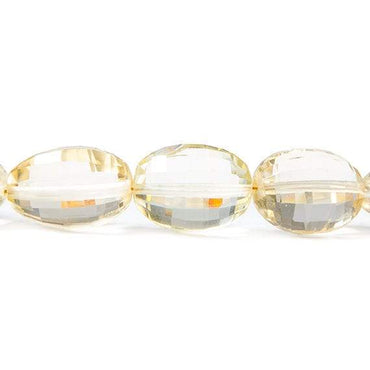 8x5-17x13mm Citrine checkerboard faceted ovals 16 inches 29 Beads (ONLINE ORDER ONLY)