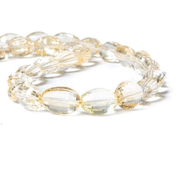 8x5-17x13mm Citrine checkerboard faceted ovals 16 inches 29 Beads (ONLINE ORDER ONLY)