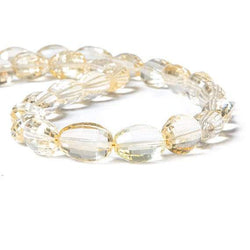 8x5-17x13mm Citrine checkerboard faceted ovals 16 inches 29 Beads (ONLINE ORDER ONLY)