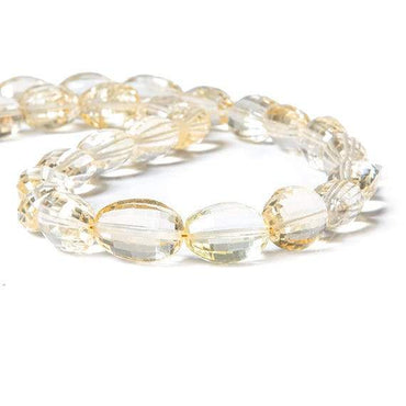 8x5-17x13mm Citrine checkerboard faceted ovals 16 inches 29 Beads (ONLINE ORDER ONLY)