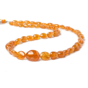 8x5-17x13mm Mandarin Garnet plain nugget beads 20 inch 49 pieces AA (ONLINE ORDER ONLY)