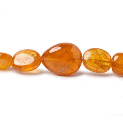 8x5-17x13mm Mandarin Garnet plain nugget beads 20 inch 49 pieces AA (ONLINE ORDER ONLY)