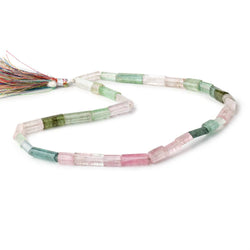 8x5-17x5mm  Afghani Multi Color Tourmaline Plain Tube Beads 16 inch 32 pieces AA (ONLINE ORDER ONLY)