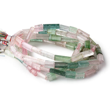 8x5-17x5mm  Afghani Multi Color Tourmaline Plain Tube Beads 16 inch 32 pieces AA (ONLINE ORDER ONLY)