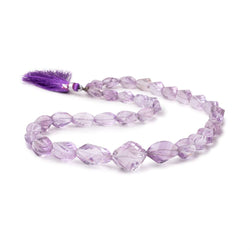 8x5-18x14mm Pink Amethyst Faceted Twist Beads 16 inch 33 pieces (ONLINE ORDER ONLY)