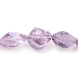 8x5-18x14mm Pink Amethyst Faceted Twist Beads 16 inch 33 pieces (ONLINE ORDER ONLY)